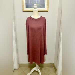 Amelia James Burgundy Long Sleeve Dress
